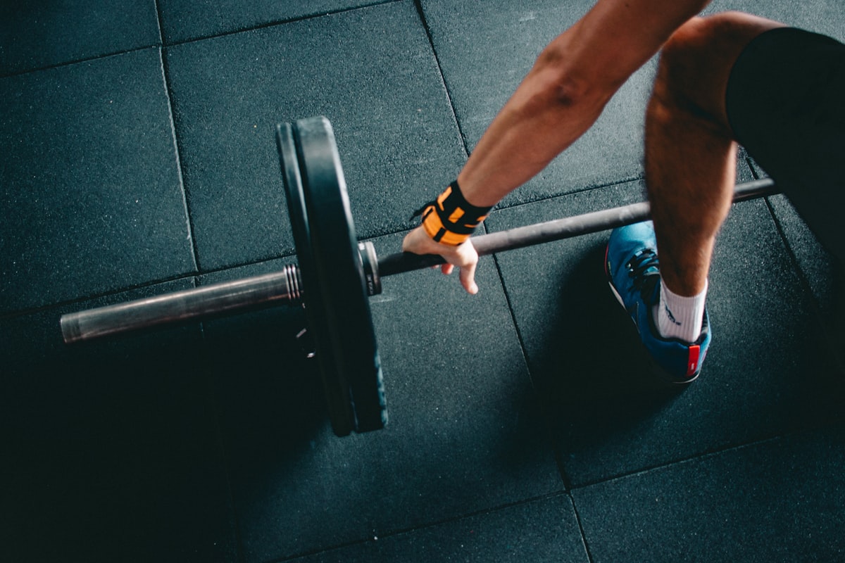 Athlete performing strength exercise